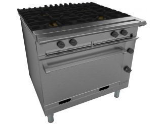 Falcon Chieftain G1006X Gas 4 Burner on legs | Eco Catering Equipment