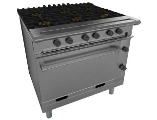 Falcon G1066X Chieftain 6 Burner Gas Oven (Chieftain) | Eco Catering Equipment