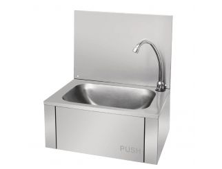 Vogue Stainless Steel Knee Operated Hand Wash Basin
